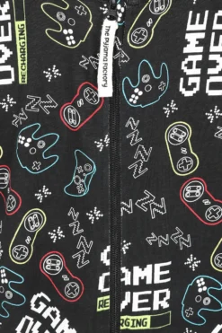 Boys Game Over Recharging Onesie Sleepsuit 8 Boys Game Over Recharging Onesie Sleepsuit -All Ages Fashion PJF230709 220