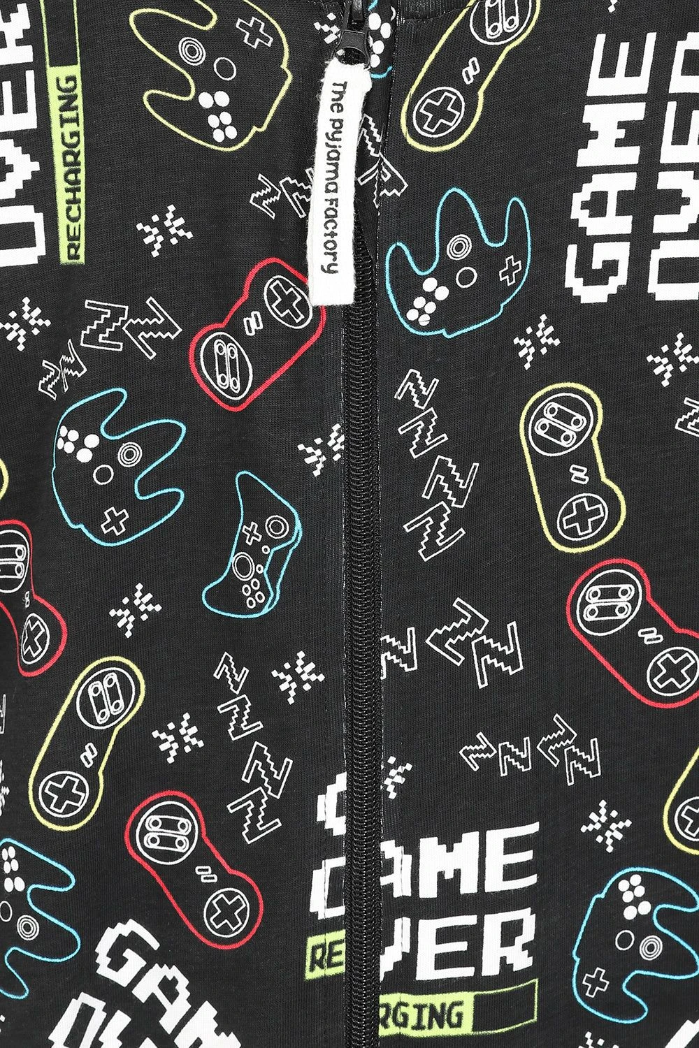 Boys Game Over Recharging Onesie Sleepsuit 4 Boys Game Over Recharging Onesie Sleepsuit - Image 4