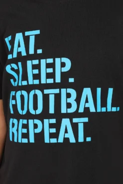 Eat Sleep Football Repeat Blue Short Pyjamas 8 Eat Sleep Football Repeat Blue Short Pyjamas -All Ages Fashion PJF230709 78