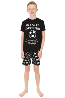 Do Not Disturb I'm Watching The Football White Short Pyjamas