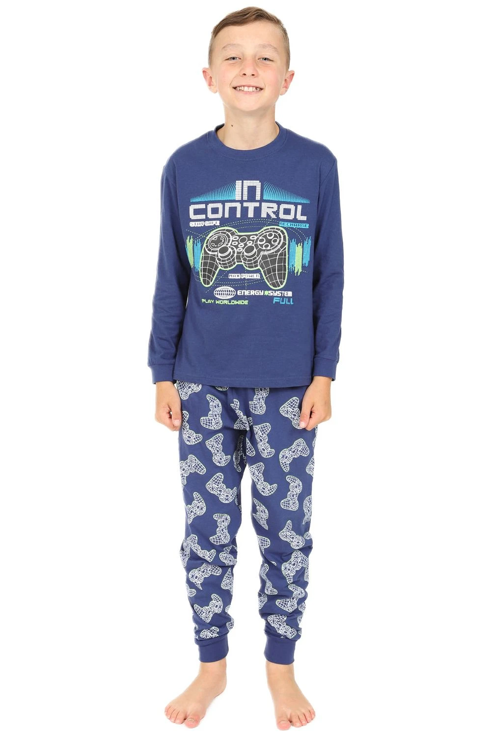 Boys In Control Blue Gamer Long Pyjamas 9 To 16 Years 1 Boys In Control Blue Gamer Long Pyjamas 9 To 16 Years