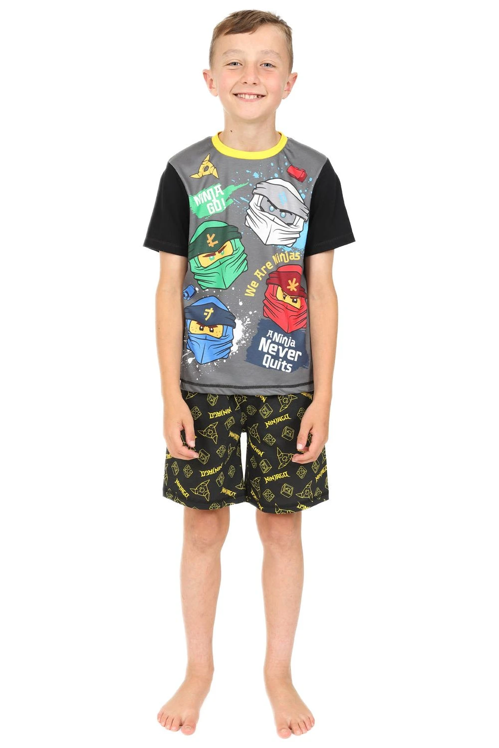 Boys Official Lego Ninjago Short Pyjamas 1 Boys Official Lego Ninjago Short Pyjamas