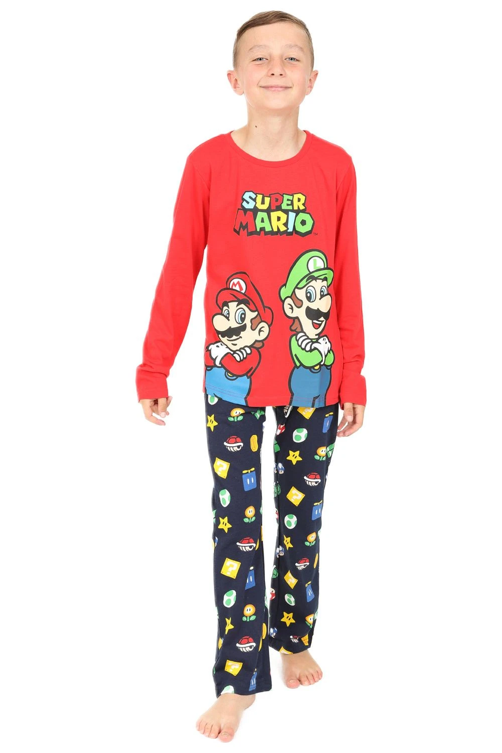 Nintendo Super Mario And Luigi Boys Long Pyjamas, 1 Nintendo Super Mario And Luigi Boys Long Pyjamas,