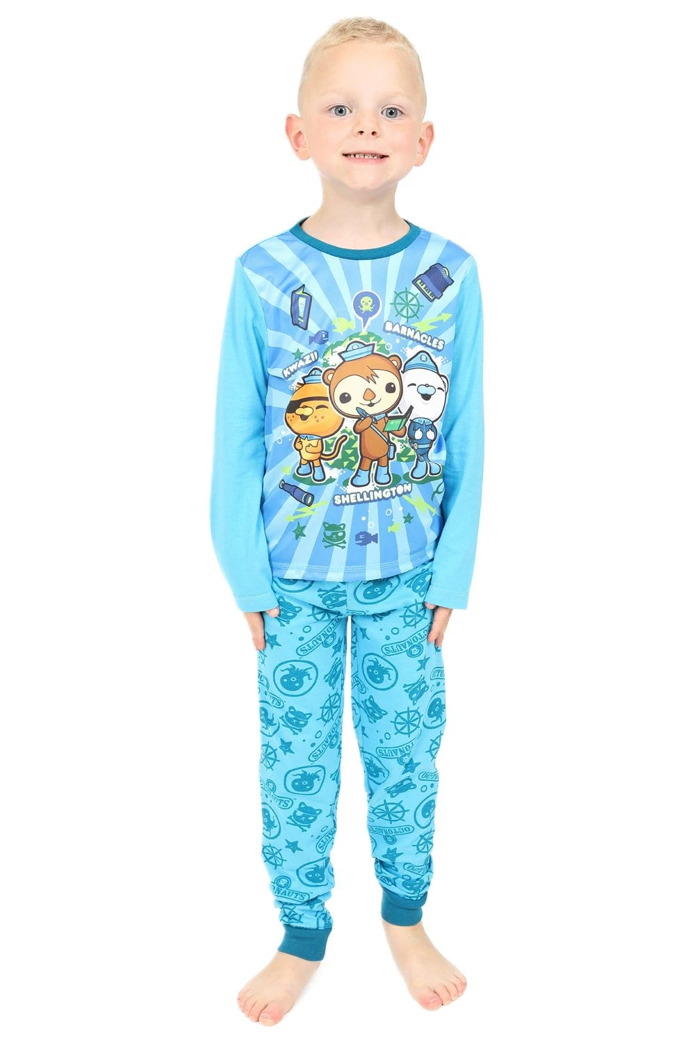 Boys Octonauts Kwazii Barnacles Shellington Long Pyjamas 1 Boys Octonauts Kwazii Barnacles Shellington Long Pyjamas