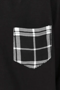 Boys Black And White Check Cotton Long Pyjamas -All Ages Fashion PJF230710 8