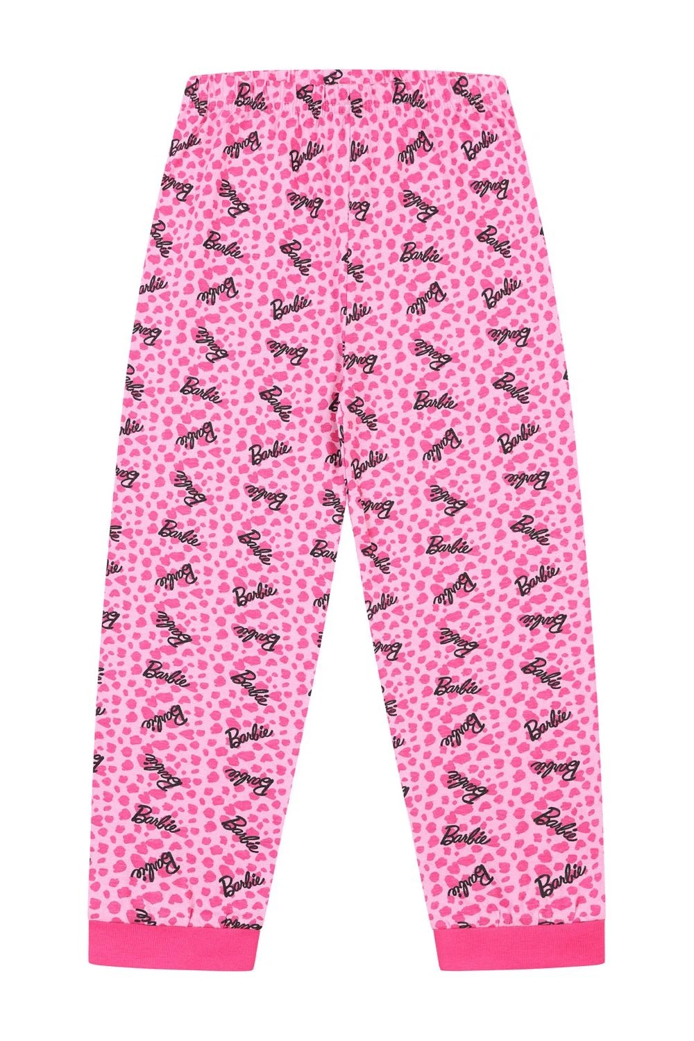 Girls Barbie Girl Long Leopard Print Pink Pyjamas 3 To 10 Years 4 Girls Barbie Girl Long Leopard Print Pink Pyjamas 3 To 10 Years - Image 4