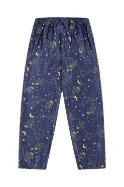 Women's Harry Potter Hedwig Long Navy Satin Pyjama Set 12 Women's Harry Potter Hedwig Long Navy Satin Pyjama Set -All Ages Fashion PJF231011 4