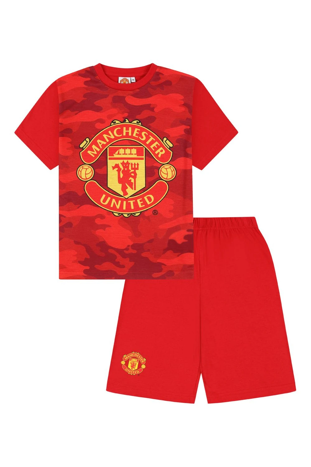 Boys Manchester United FC Red Camouflage Short Pyjamas 3 Boys Manchester United FC Red Camouflage Short Pyjamas - Image 3