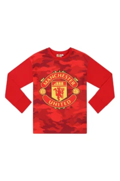 Boys Manchester United FC Red Camouflage Long Pyjamas 10 Boys Manchester United FC Red Camouflage Long Pyjamas -All Ages Fashion PJF231012 22