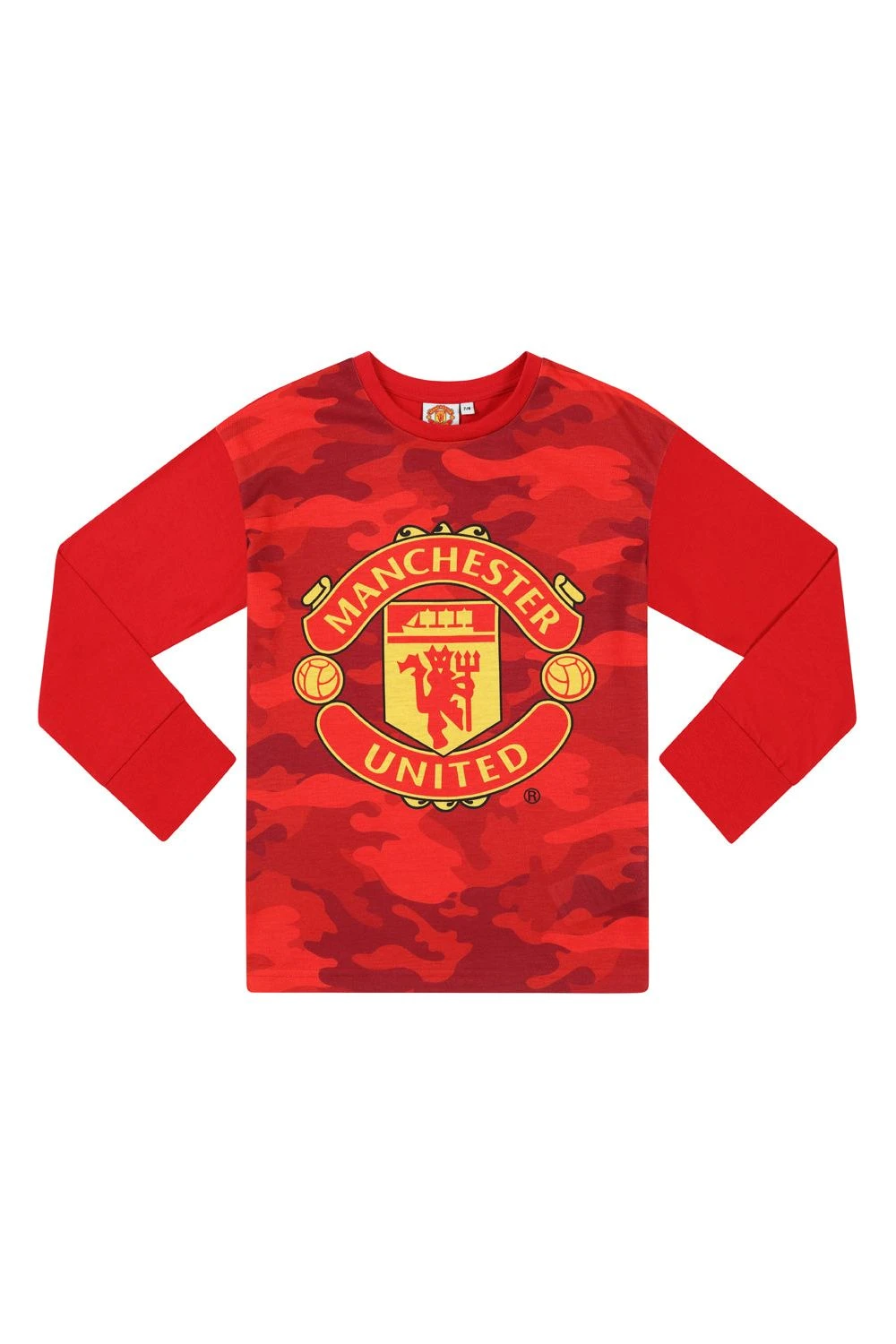 Boys Manchester United FC Red Camouflage Long Pyjamas 4 Boys Manchester United FC Red Camouflage Long Pyjamas - Image 4