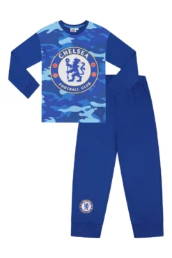 Boys Chelsea F.C Blue Camouflage Long Pyjamas 9 Boys Chelsea F.C Blue Camouflage Long Pyjamas -All Ages Fashion PJF231012 31