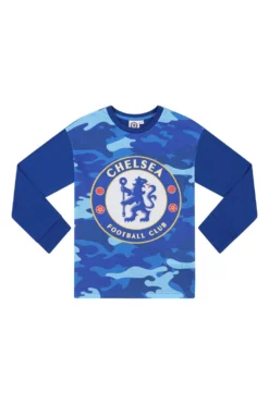 Boys Chelsea F.C Blue Camouflage Long Pyjamas 10 Boys Chelsea F.C Blue Camouflage Long Pyjamas -All Ages Fashion PJF231012 32