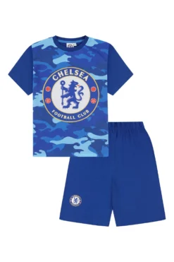 Boys Chelsea F.C Blue Camouflage Short Pyjamas 9 Boys Chelsea F.C Blue Camouflage Short Pyjamas -All Ages Fashion PJF231012 6