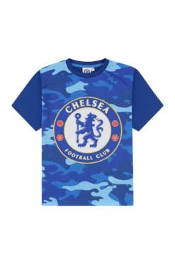 Boys Chelsea F.C Blue Camouflage Short Pyjamas 10 Boys Chelsea F.C Blue Camouflage Short Pyjamas -All Ages Fashion PJF231012 7