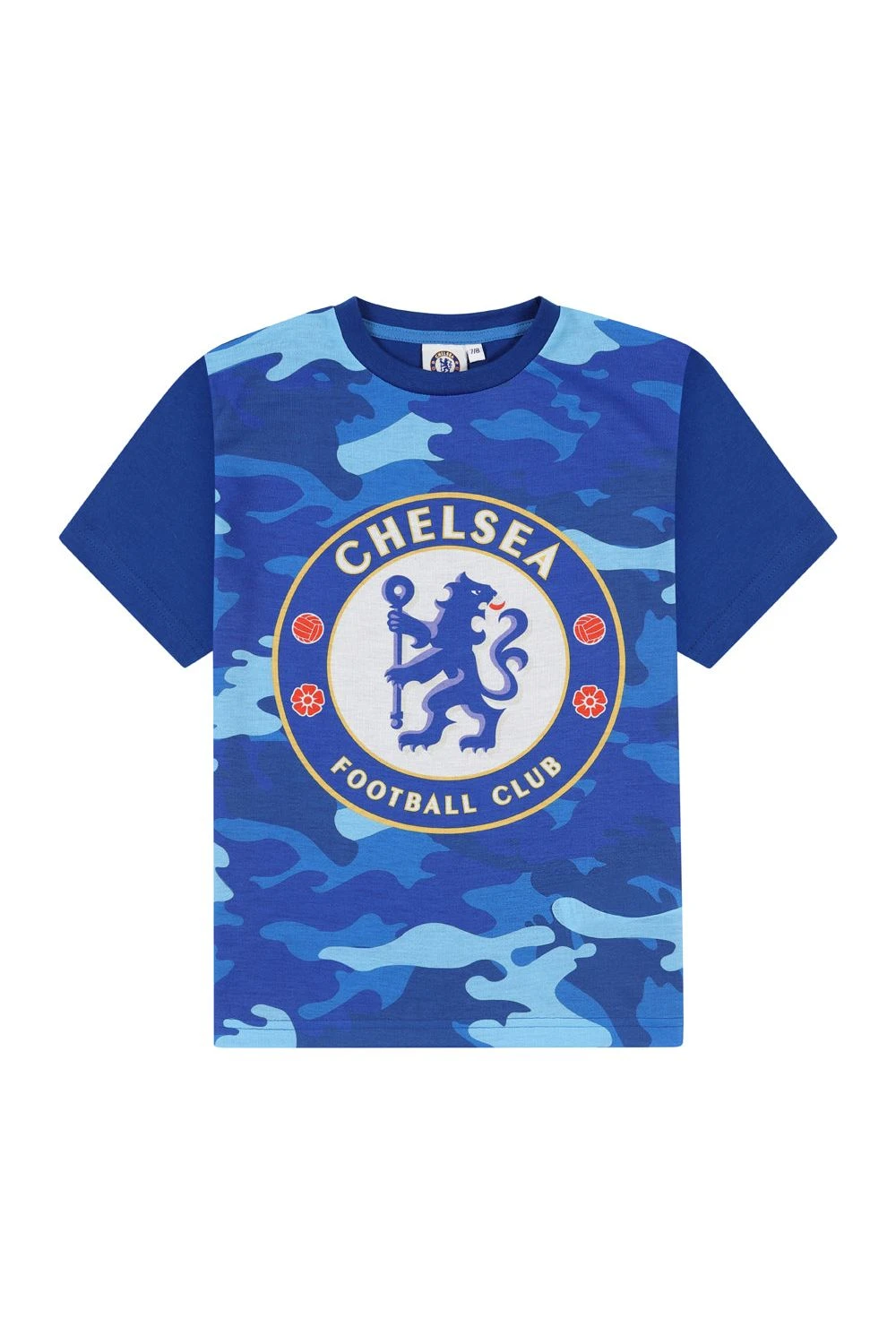 Boys Chelsea F.C Blue Camouflage Short Pyjamas 4 Boys Chelsea F.C Blue Camouflage Short Pyjamas - Image 4