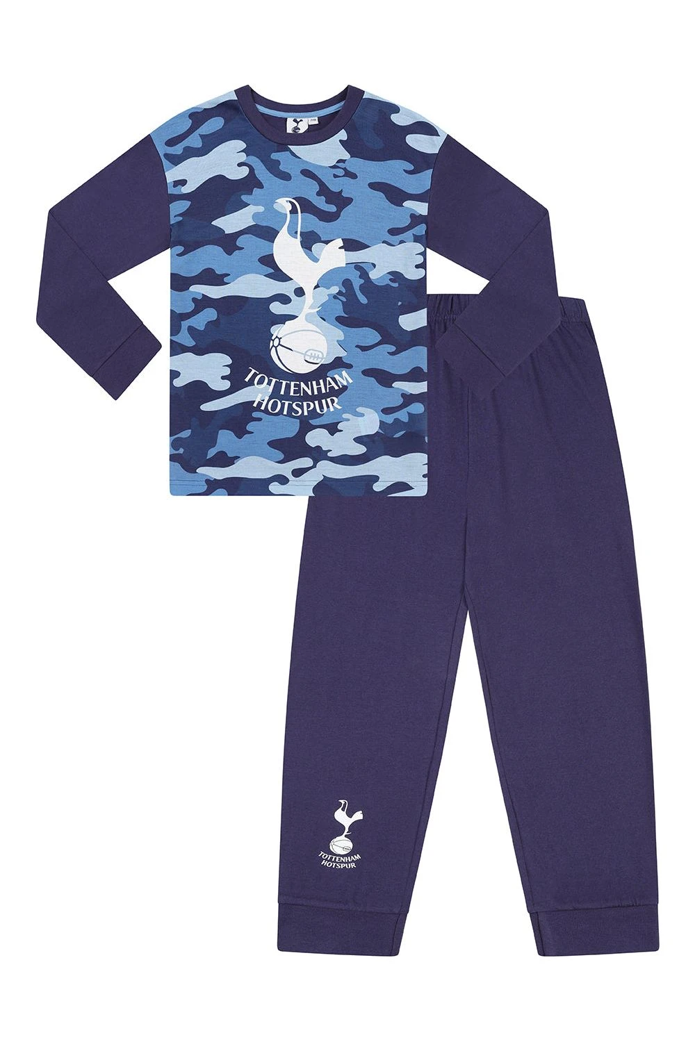 Boys Tottenham FC Spurs Blue Camouflage Long Pyjamas 3 Boys Tottenham FC Spurs Blue Camouflage Long Pyjamas - Image 3
