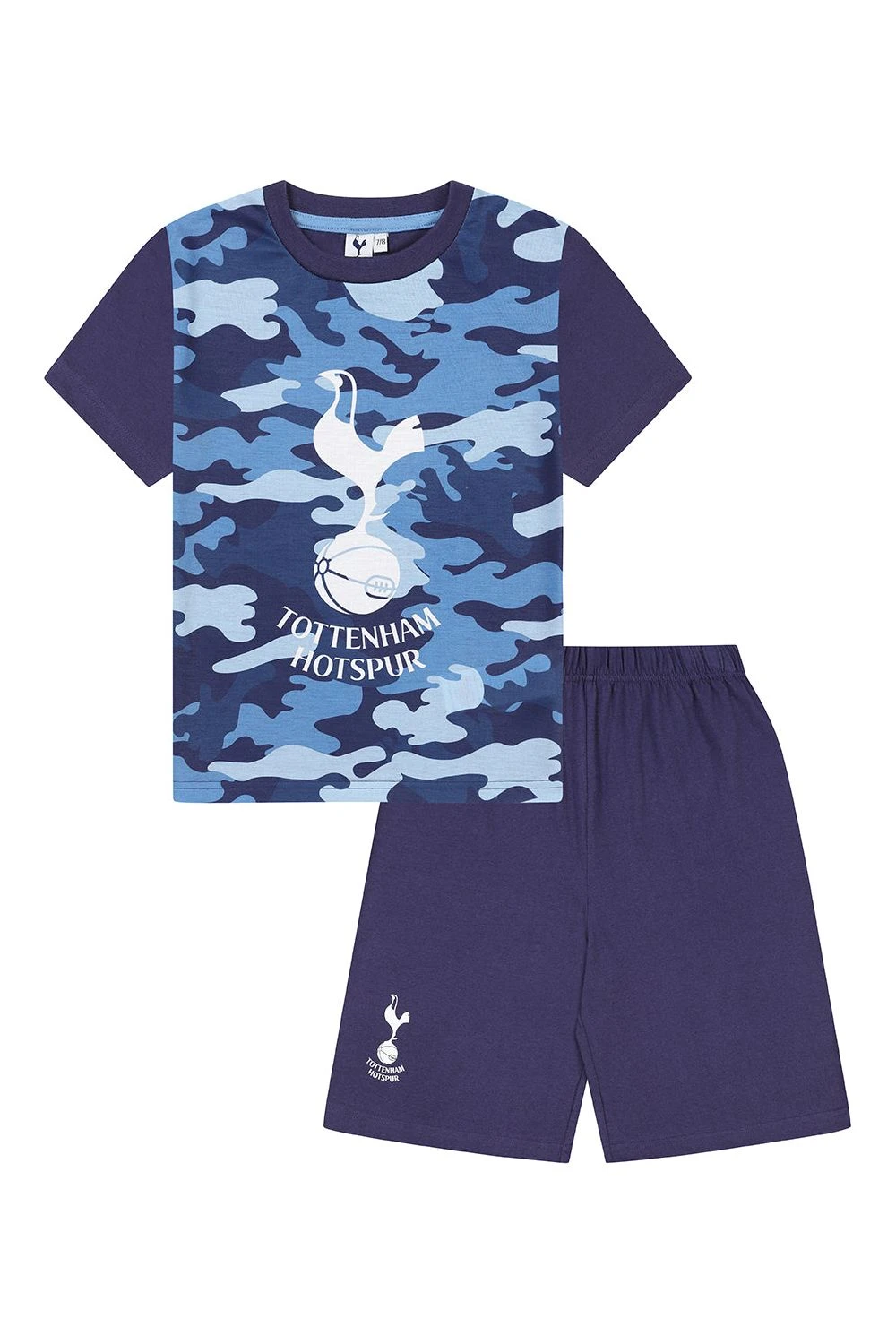 Boys Tottenham FC Spurs Blue Camouflage Short Pyjamas 3 Boys Tottenham FC Spurs Blue Camouflage Short Pyjamas - Image 3