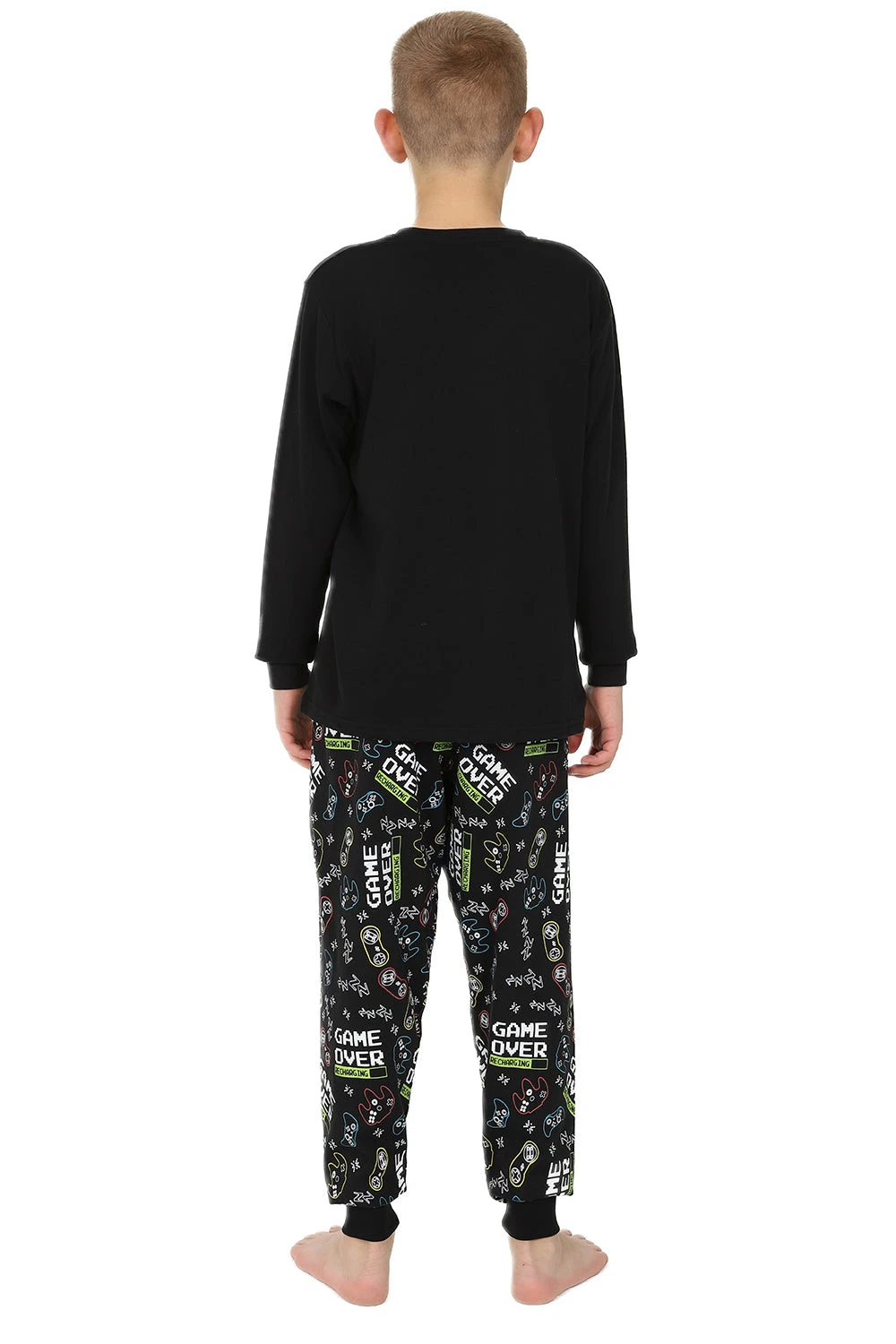 Game Over Recharging Gaming Black Cotton Long Pyjamas 2 Game Over Recharging Gaming Black Cotton Long Pyjamas - Image 2