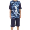 Boys Tottenham FC Spurs Blue Camouflage Short Pyjamas