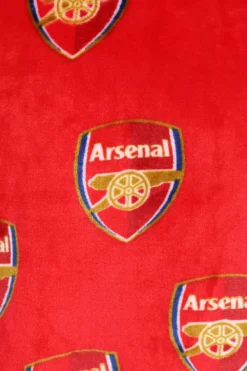 Arsenal F.C. Mens Red Official Dressing Gown Fleece Hooded Robe W23 -All Ages Fashion PJFMale231025 104