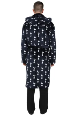 Tottenham Hotspur Mens Official F.C. Dressing Gown Fleece Hooded Spurs Robe -All Ages Fashion PJFMale231025 107