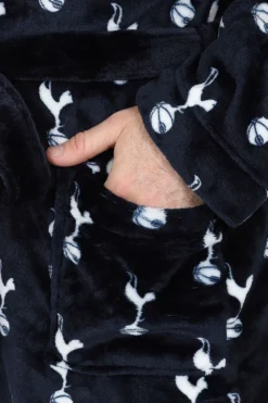 Tottenham Hotspur Mens Official F.C. Dressing Gown Fleece Hooded Spurs Robe -All Ages Fashion PJFMale231025 108