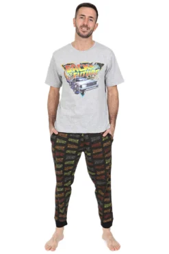 Mens Back To The Future Long Pyjamas