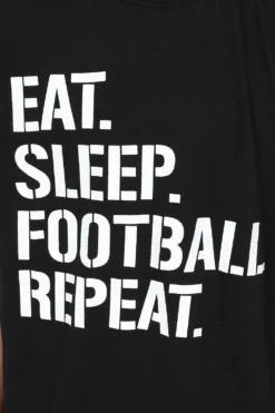 Eat Sleep Football Repeat Short Pyjamas -All Ages Fashion PJFModels230822 12