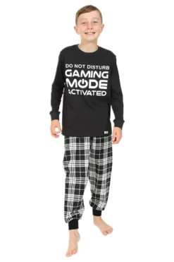Gaming Mode Activated Woven Long Pyjamas