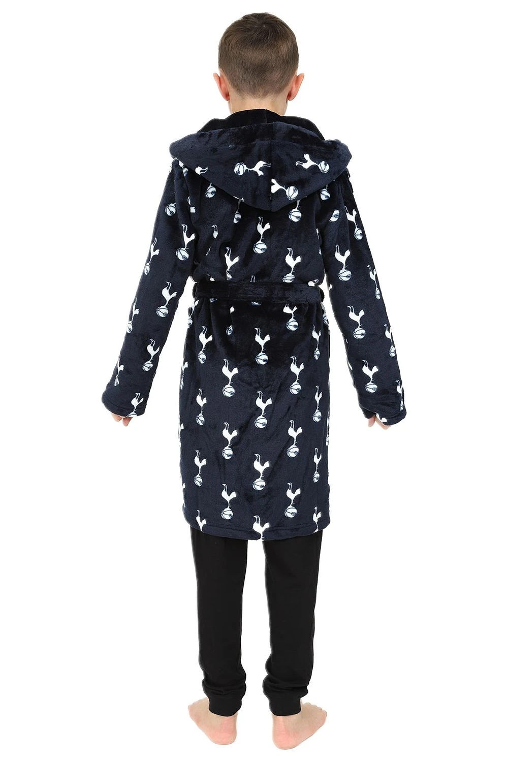 Tottenham Hotspur Boys Official F.C. Dressing Gown Fleece Hooded Kids Spurs Robe 3 Tottenham Hotspur Boys Official F.C. Dressing Gown Fleece Hooded Kids Spurs Robe - Image 3