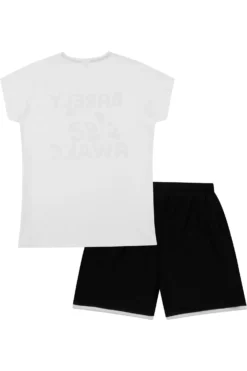 Women's Barely Awake Panda Short Pyjamas -All Ages Fashion PJF 160 scaled