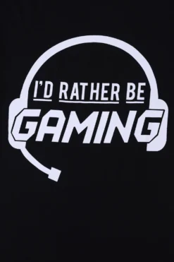 Boys I'd Rather Be Gaming Long Pyjamas -All Ages Fashion PJF 190416 10