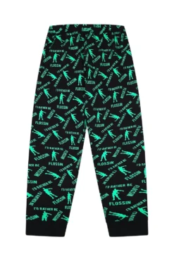 I'd Rather Be Flossin Long Pyjamas -All Ages Fashion PJF 190502 23