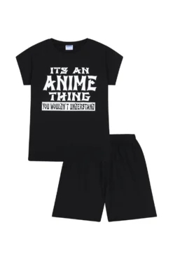 Girls 'It's An Anime Thing...' Short Pyjamas -All Ages Fashion PJF 190502 31 SET