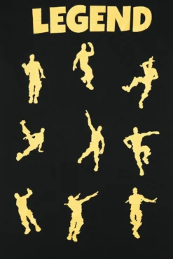 Legend Emote Dance Gaming Gold Short Pyjamas -All Ages Fashion PJF 190701 14