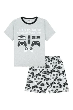 Boys I Had To Pause My Game Short Pyjamas -All Ages Fashion PJF 190701 23 SET