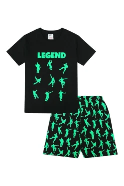 Legend Emote Dance Gaming Green Short Pyjamas -All Ages Fashion PJF 190725 9
