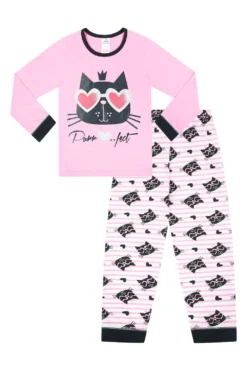 Purrfect Love Cat Long Pyjamas