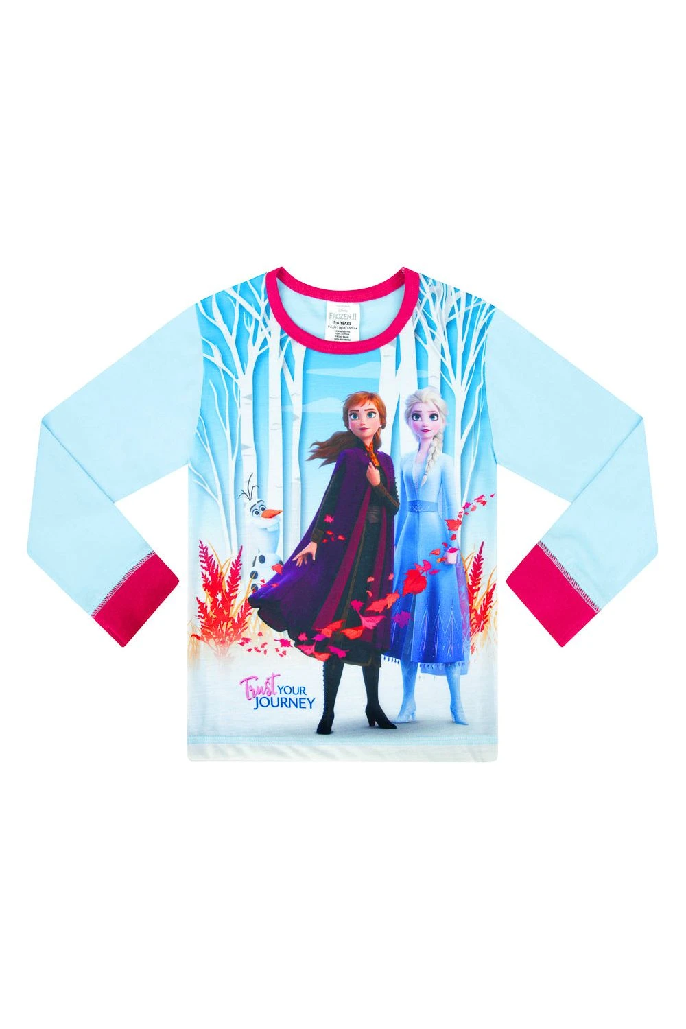Girls Disney Frozen Anna Elsa Long Pyjamas 5 Girls Disney Frozen Anna Elsa Long Pyjamas - Image 5