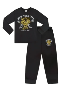 New York City Tiger College Gold Long Pyjamas