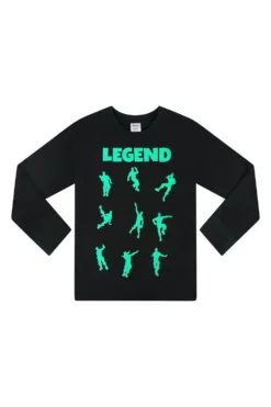 Legend Emote Dance Gaming Green Long Pyjamas -All Ages Fashion PJF 191016 26