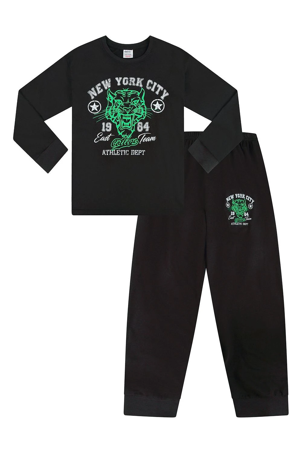 Boys New York City Tiger College Long Pyjamas 1 Boys New York City Tiger College Long Pyjamas