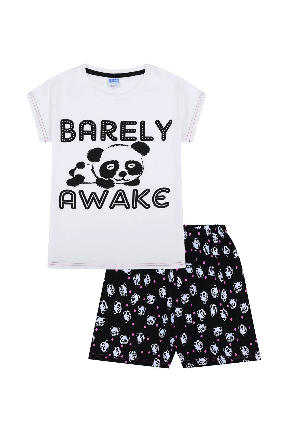 Girls Barely Awake Panda Short Pyjamas 3 Girls Barely Awake Panda Short Pyjamas - Image 3