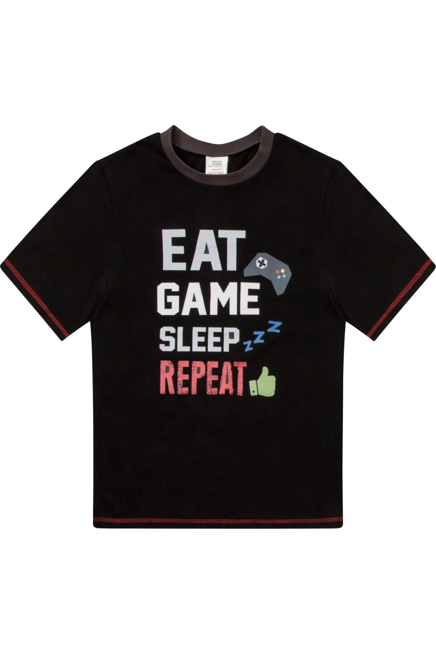 Boys Eat Game Sleep Short Pyjamas 6 Boys Eat Game Sleep Short Pyjamas - Image 6