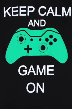 Boys Keep Calm And Game On Short Pyjamas -All Ages Fashion PJF 34 3a878bc4 911c 46d1 a08e e13a6030fc81