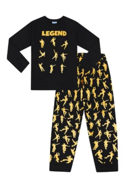 Legend Emote Dance Gaming Gold Long Pyjamas -All Ages Fashion PJF 4 ed369a66 a0d5 4a8e a312 81bfe9830479