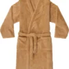 Mens Beige Fleeced Dressing Gown