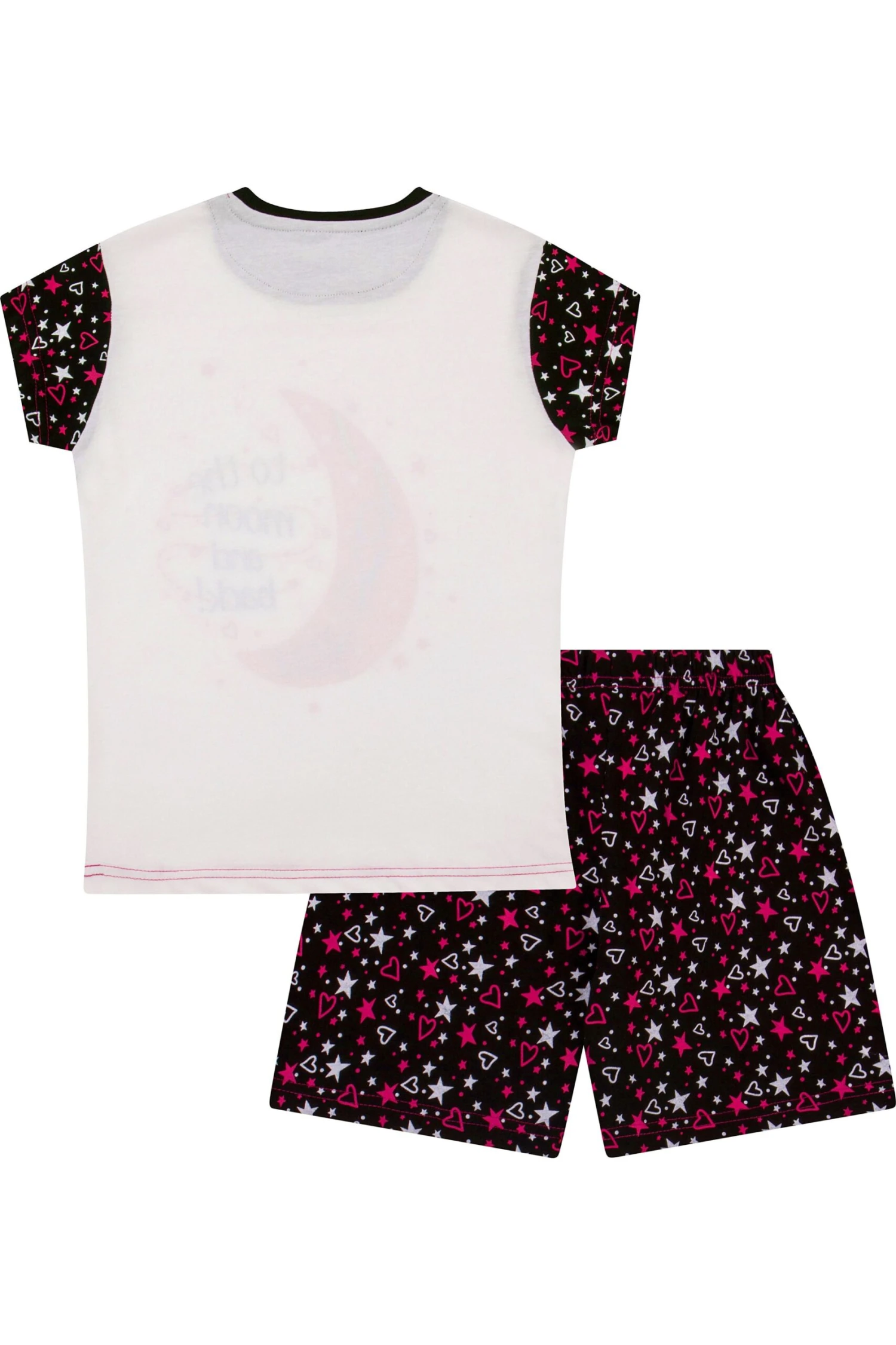 Girls 'I Love You To The Moon Back' Short Pyjamas 4 Girls 'I Love You To The Moon Back' Short Pyjamas - Image 4