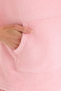 Girls Pink Fleece Tracksuit Hooded Lounge Pyjama Set -All Ages Fashion PJF MOD220516 50