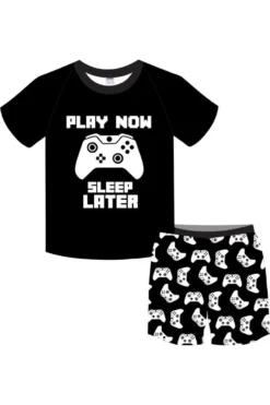 Boys Play Now Sleep Later Gaming Short Pyjamas